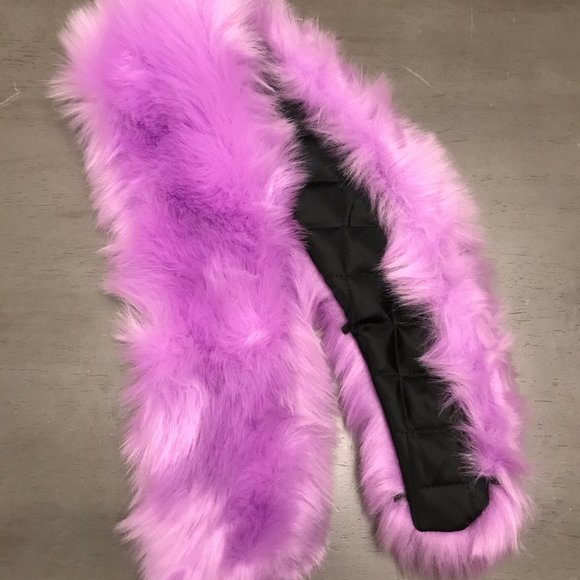 purple faux fur wrap